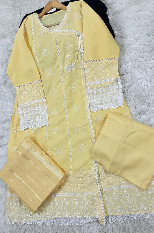 3 PIECE - EMBROIDERED LAWN SUIT