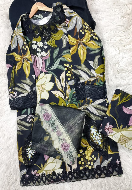 3 PIECE - EMBROIDERED LAWN SUIT