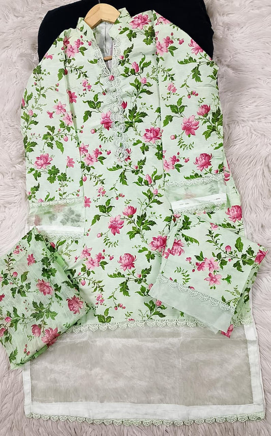 3 PIECE - EMBROIDERED LAWN SUIT