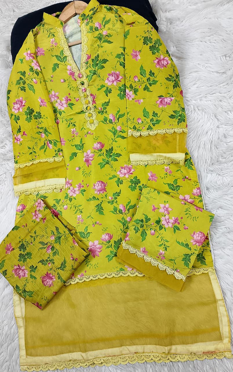 3 PIECE - EMBROIDERED LAWN SUIT