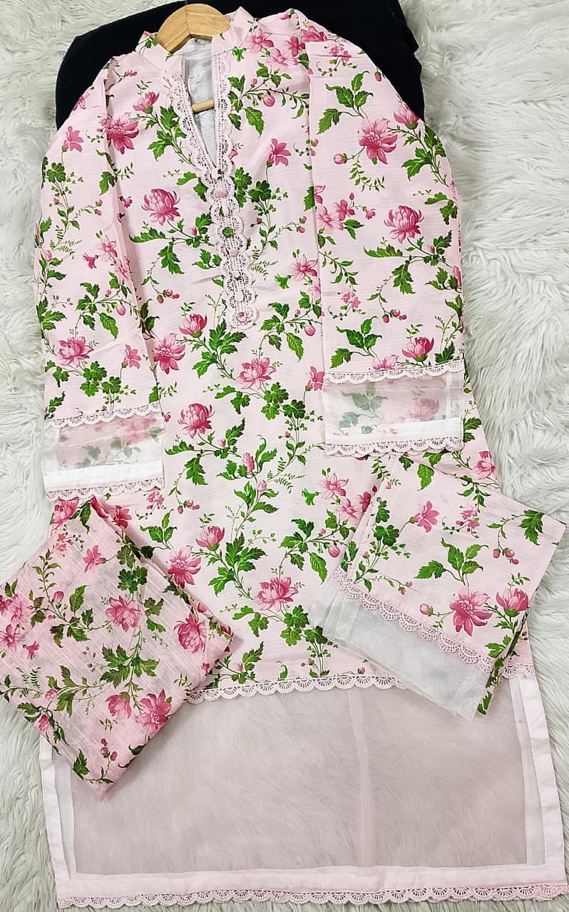 3 PIECE - EMBROIDERED LAWN SUIT