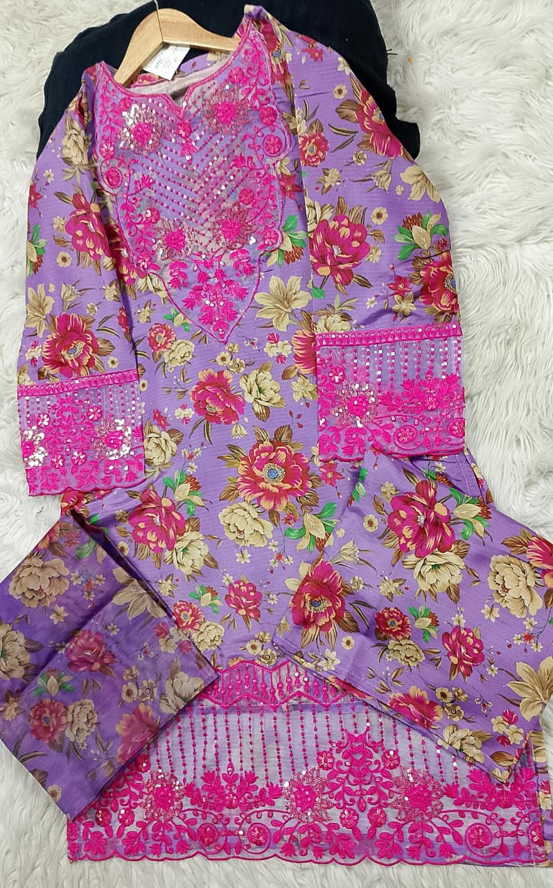 3 PIECE - EMBROIDERED LAWN SUIT