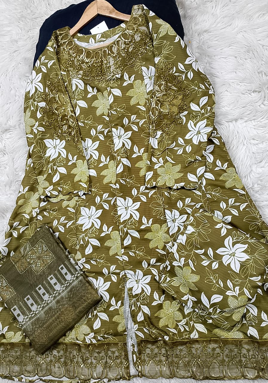 3 PIECE - EMBROIDERED LAWN SUIT