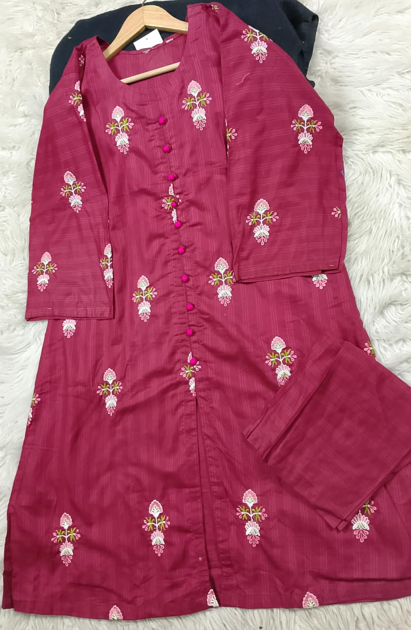 2 PIECE - EMBROIDERED LAWN SUIT