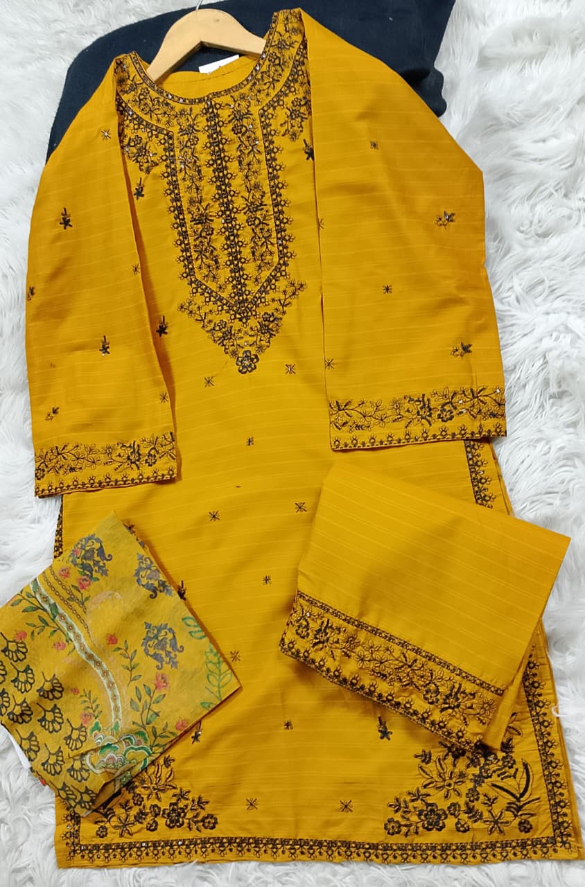 3 PIECE - EMBROIDERED LAWN SUIT