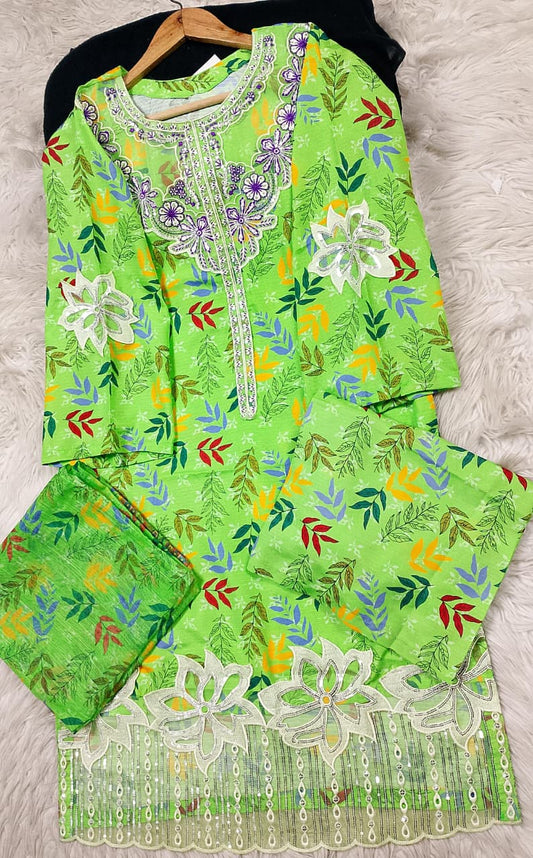 3 PIECE - EMBROIDERED LAWN SUIT
