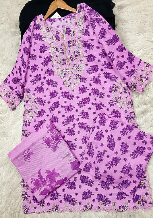 3 PIECE - EMBROIDERED LAWN SUIT