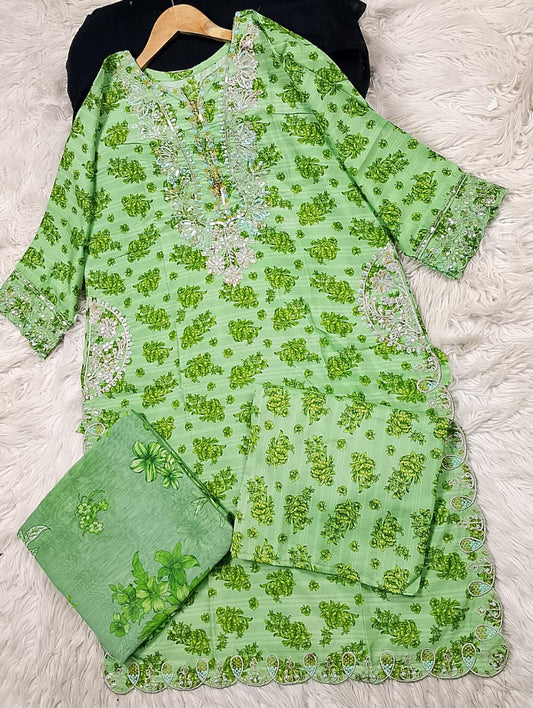 3 PIECE - EMBROIDERED LAWN SUIT