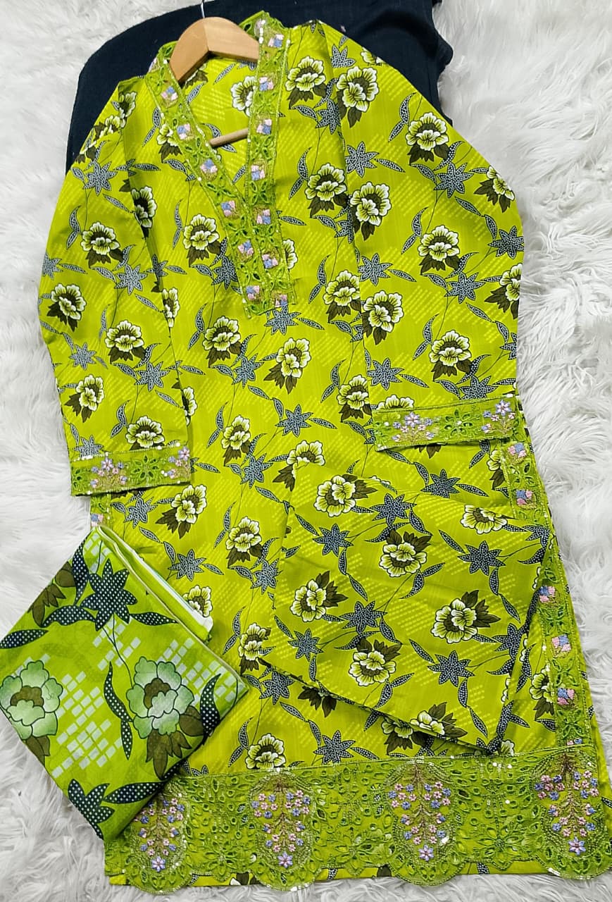 3 PIECE - EMBROIDERED LAWN SUIT