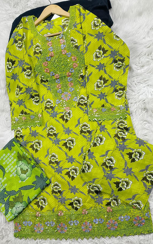 3 PIECE - EMBROIDERED LAWN SUIT