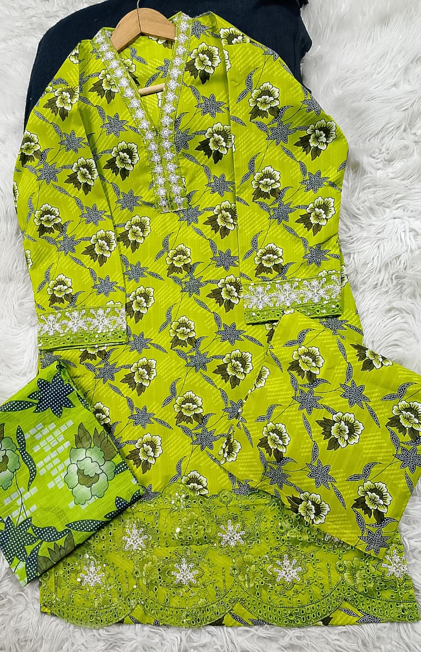 3 PIECE - EMBROIDERED LAWN SUIT