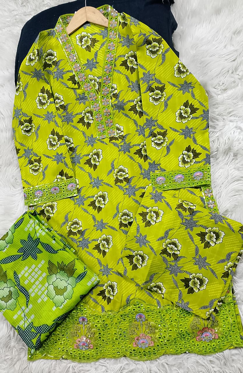 3 PIECE - EMBROIDERED LAWN SUIT