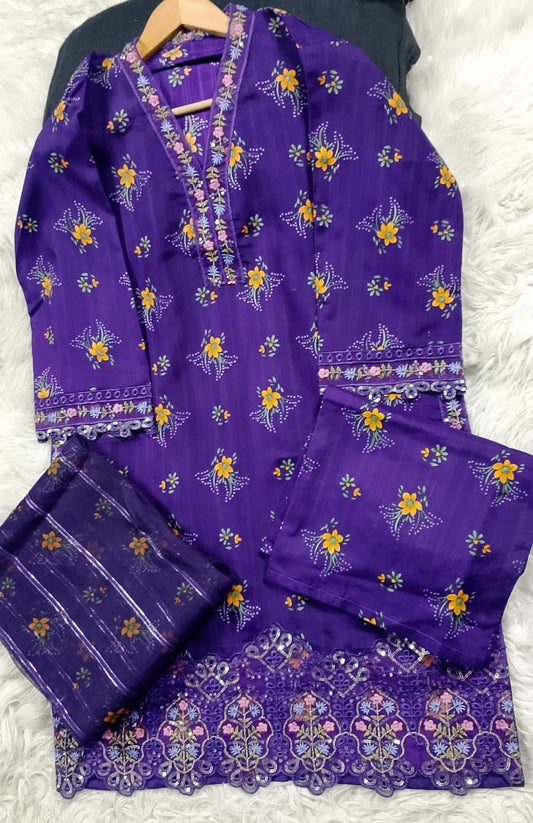 3 PIECE - EMBROIDERED LAWN SUIT