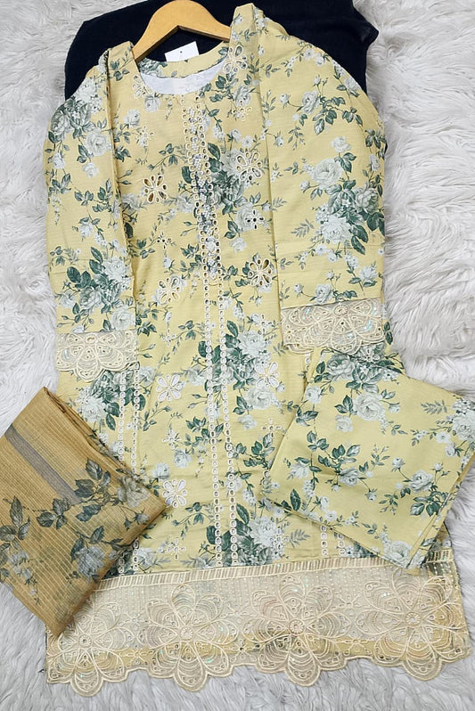 3 PIECE - EMBROIDERED LAWN SUIT