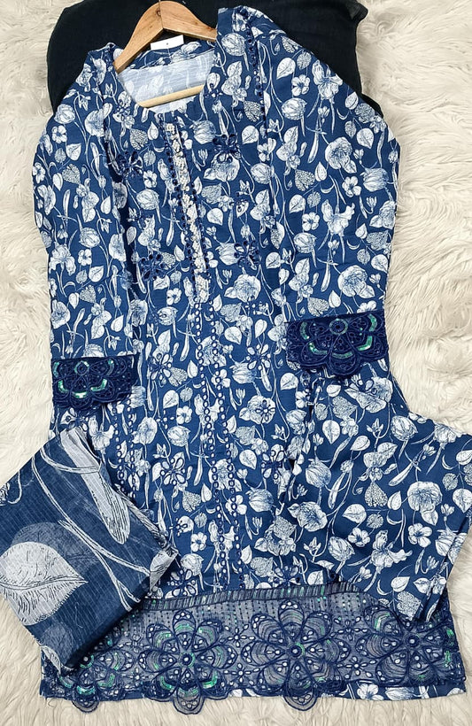 3 PIECE - EMBROIDERED LAWN SUIT