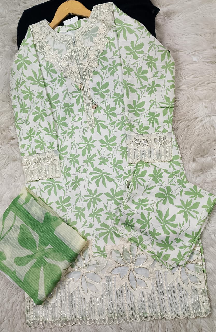 3 PIECE - EMBROIDERED LAWN SUIT