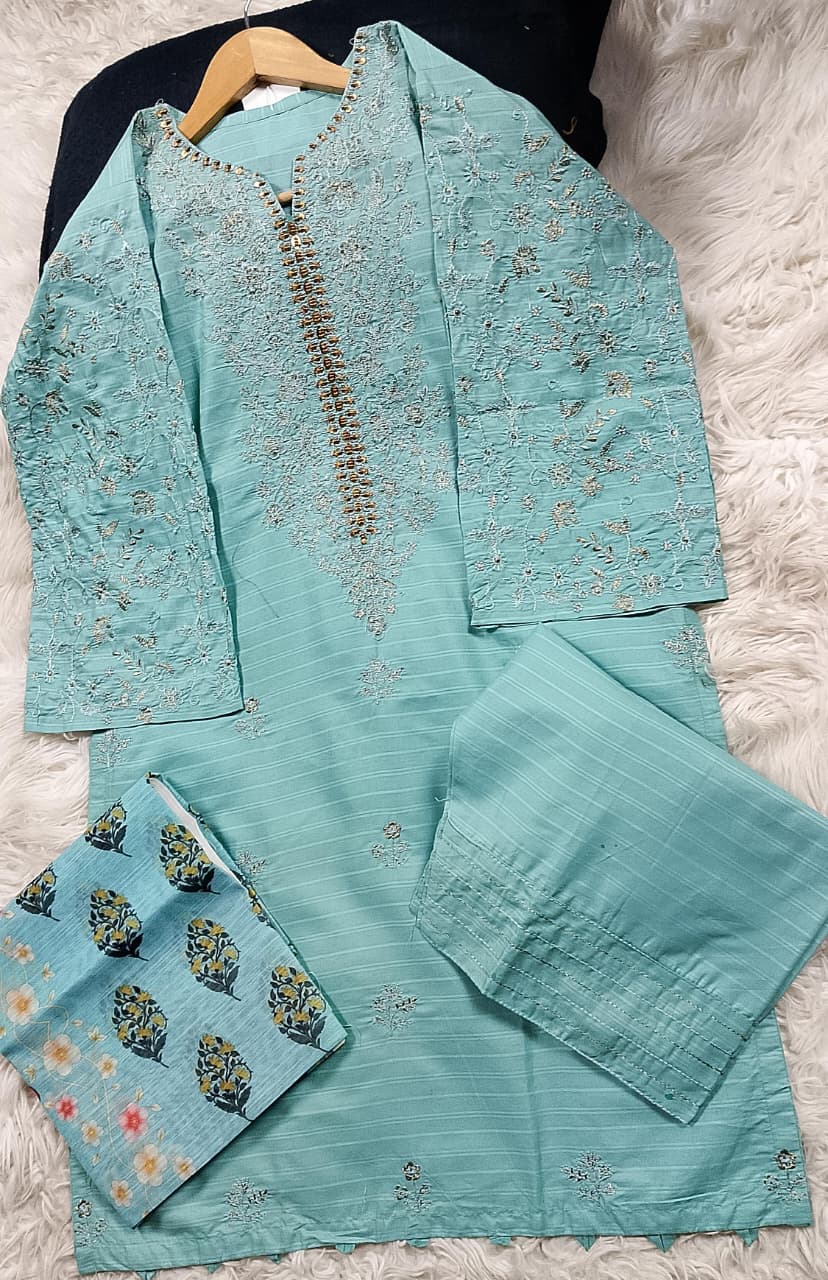 3 PIECE - EMBROIDERED LAWN SUIT