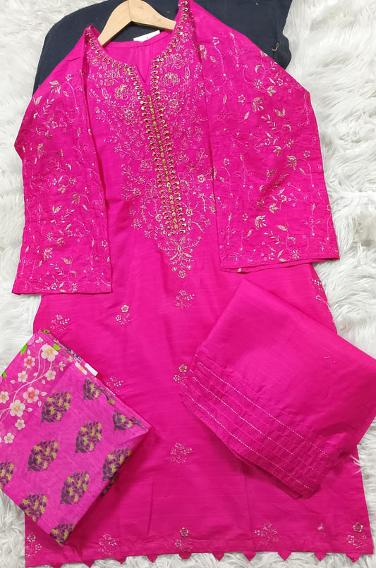 3 PIECE - EMBROIDERED LAWN SUIT
