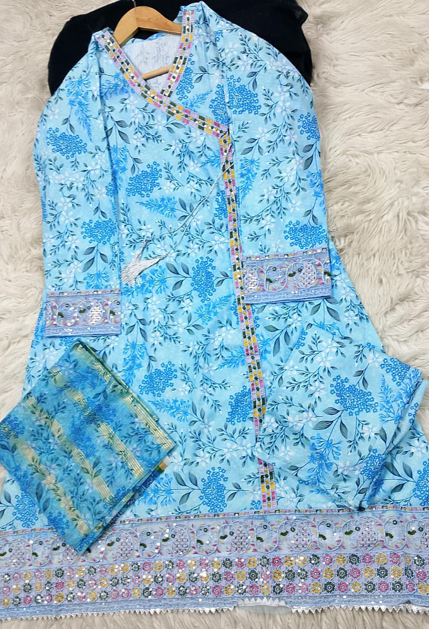 3 PIECE - EMBROIDERED LAWN SUIT