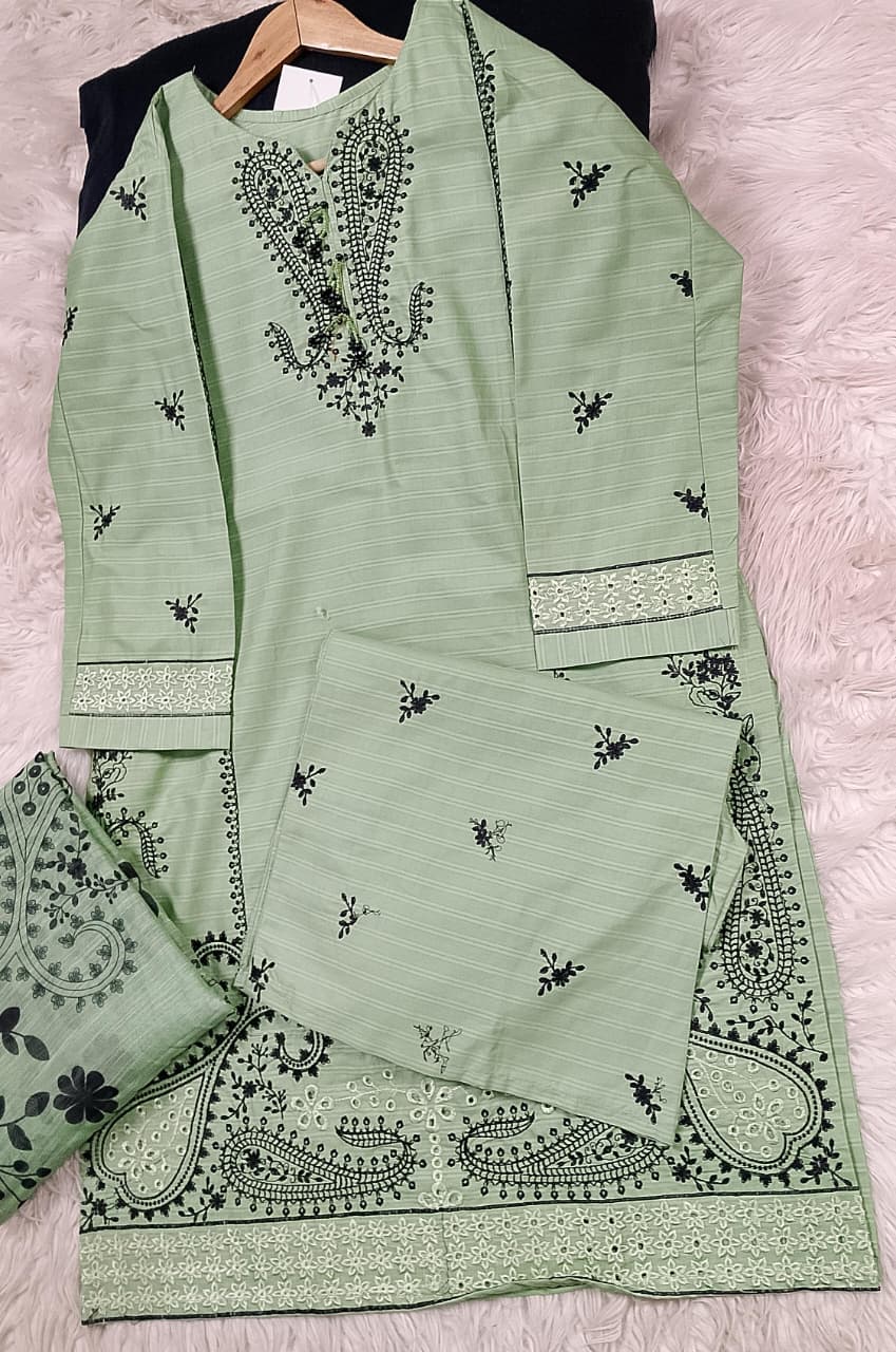 3 PIECE - EMBROIDERED LAWN SUIT