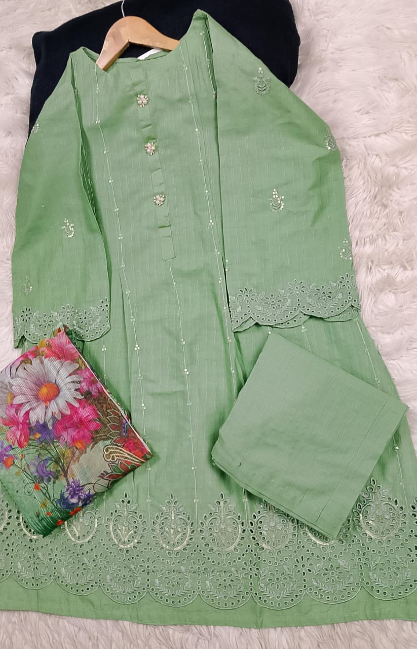 3 PIECE - EMBROIDERED LAWN SUIT