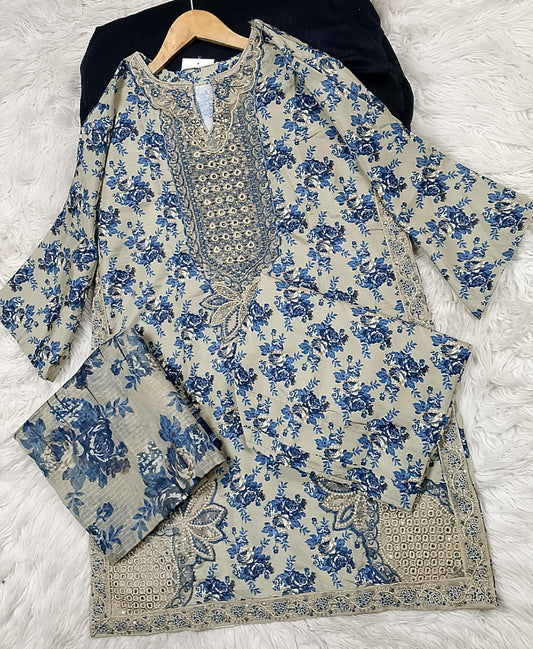 3 PIECE - EMBROIDERED LAWN SUIT