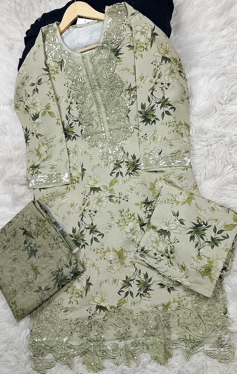 3 PIECE - EMBROIDERED LAWN SUIT