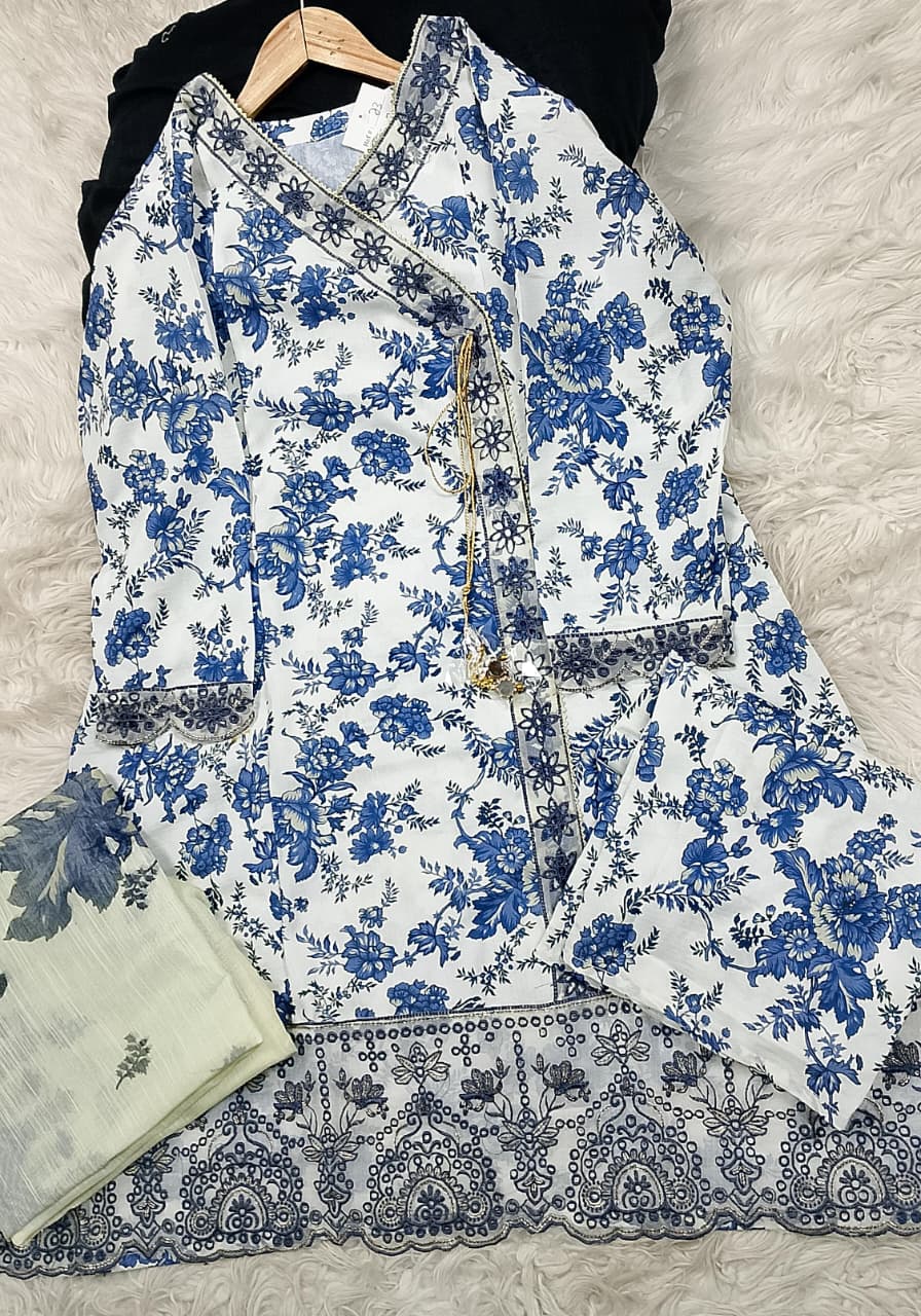 3 PIECE - EMBROIDERED LAWN SUIT