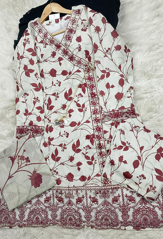 3 PIECE - EMBROIDERED LAWN SUIT