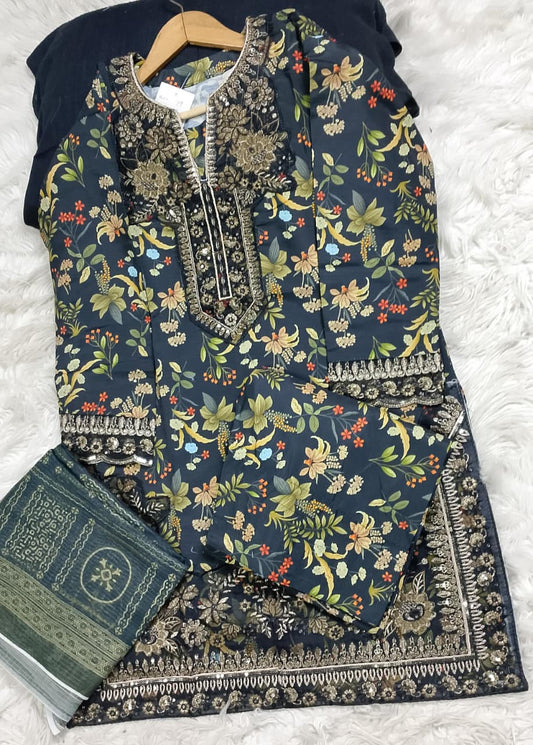 3 PIECE - EMBROIDERED LAWN SUIT