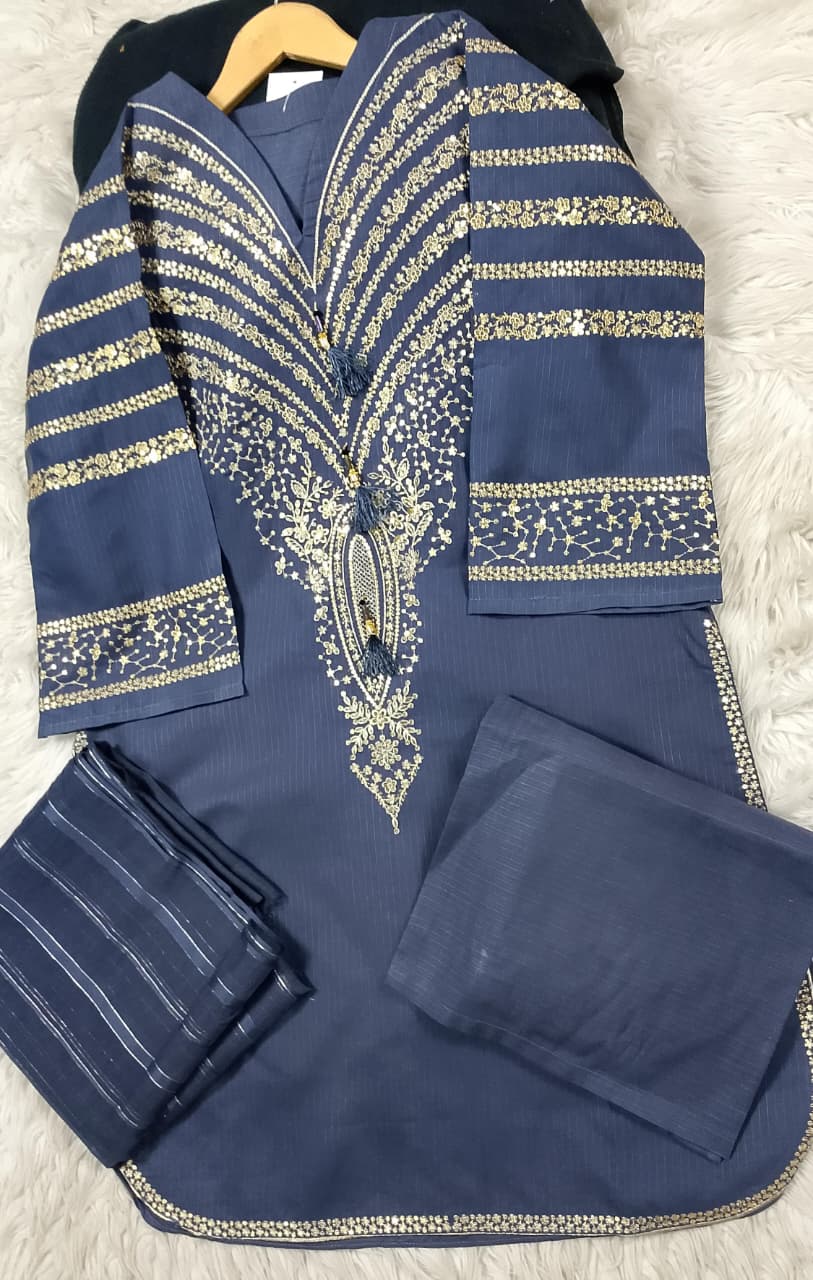 3 PIECE - EMBROIDERED LAWN SUIT
