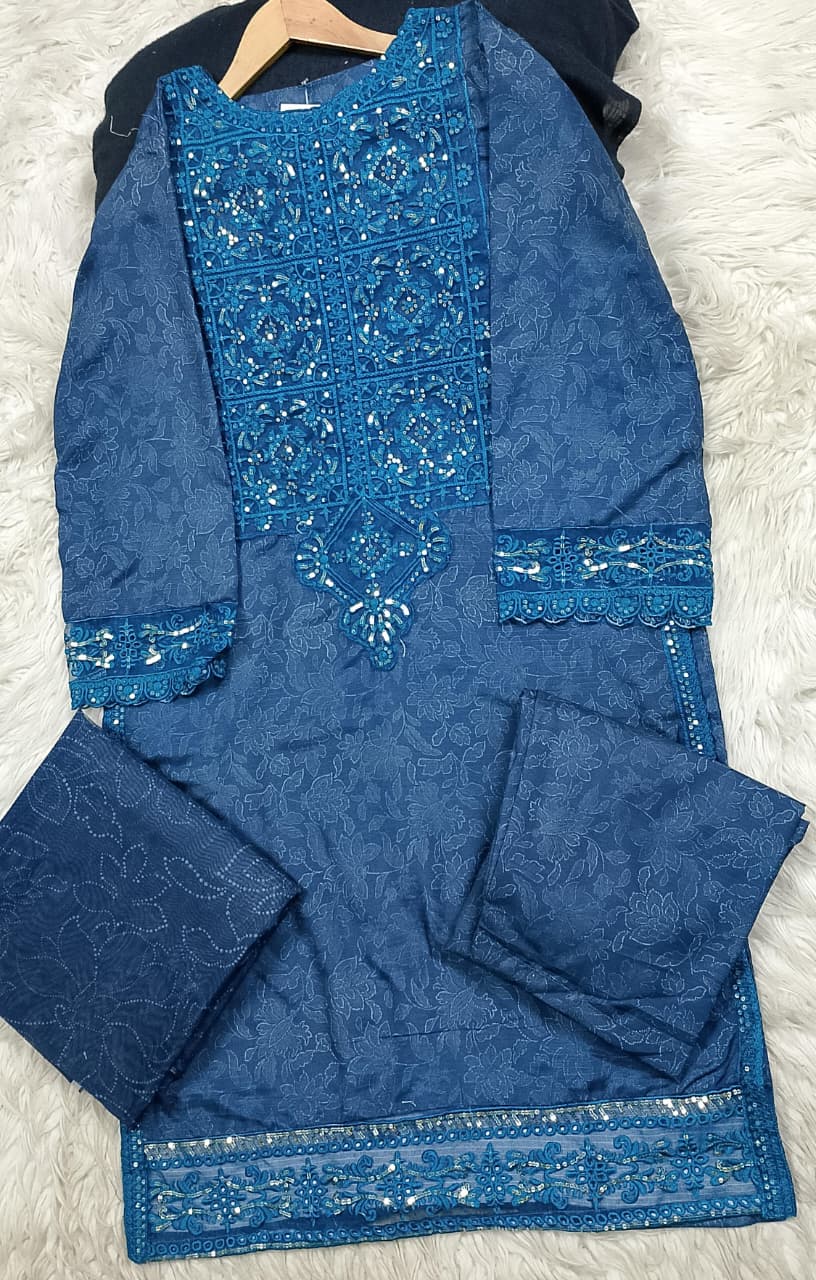 3 PIECE - EMBROIDERED LAWN SUIT