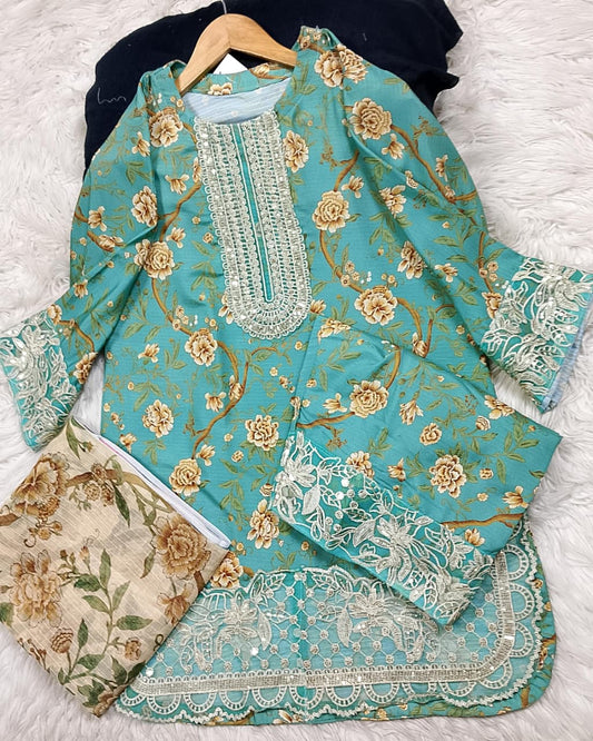 3 PIECE - EMBROIDERED LAWN SUIT