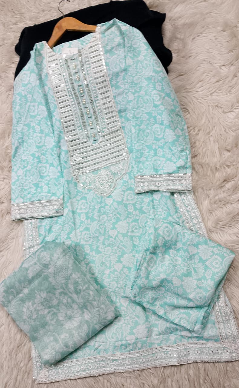 3 PIECE - EMBROIDERED LAWN SUIT