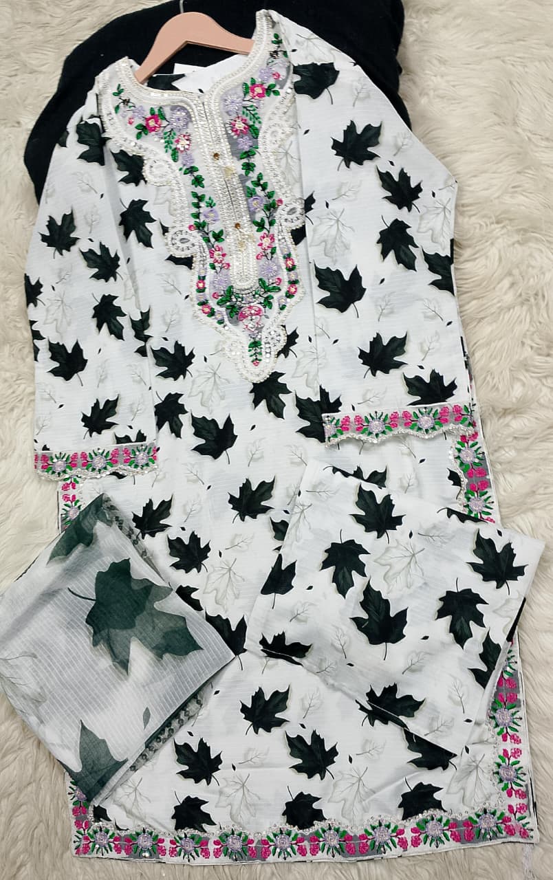 3 PIECE - EMBROIDERED LAWN SUIT