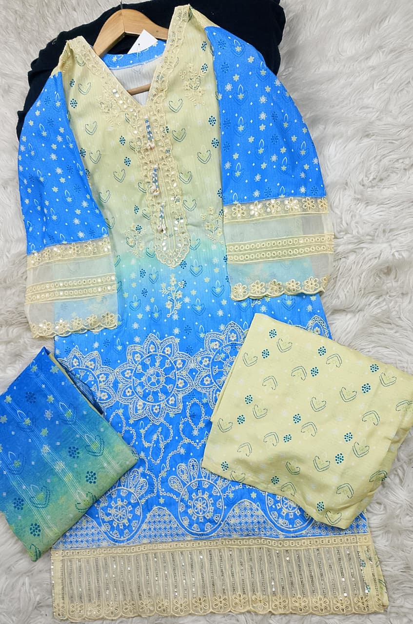 3 PIECE - EMBROIDERED LAWN SUIT
