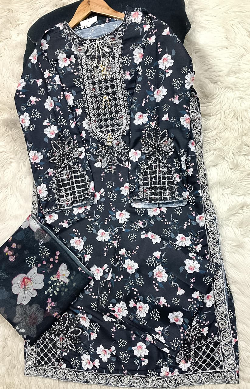 3 PIECE - EMBROIDERED LAWN SUIT