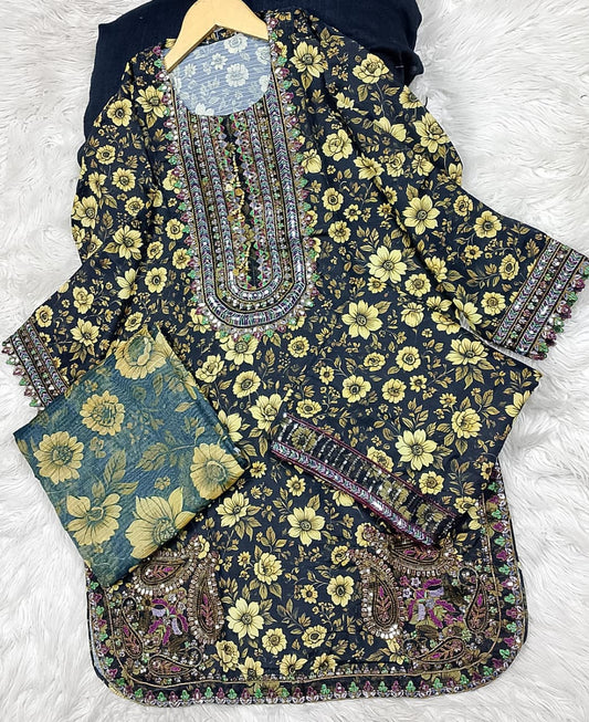 3 PIECE - EMBROIDERED LAWN SUIT