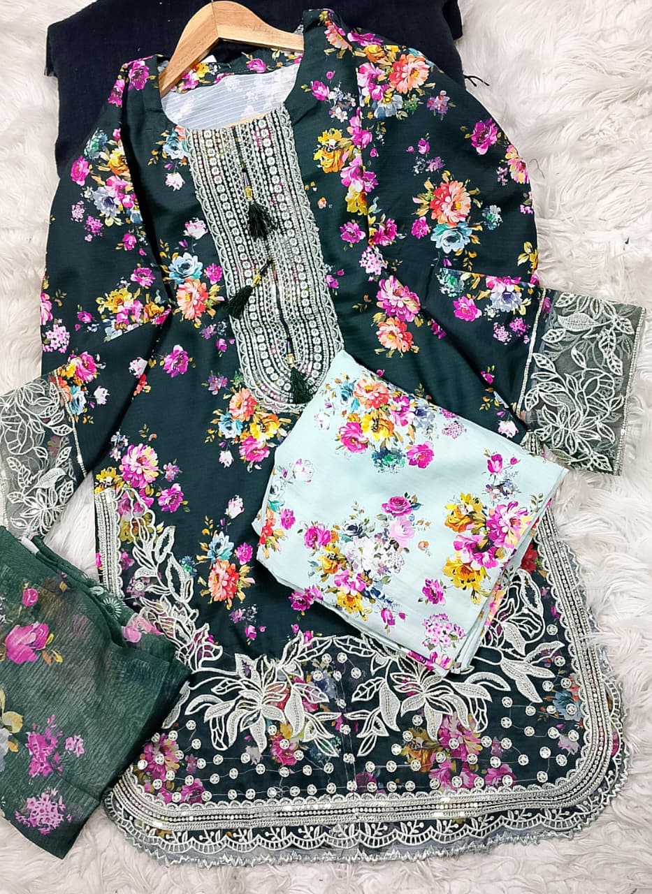 3 PIECE - EMBROIDERED LAWN SUIT