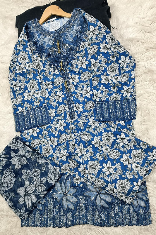 3 PIECE - EMBROIDERED LAWN SUIT