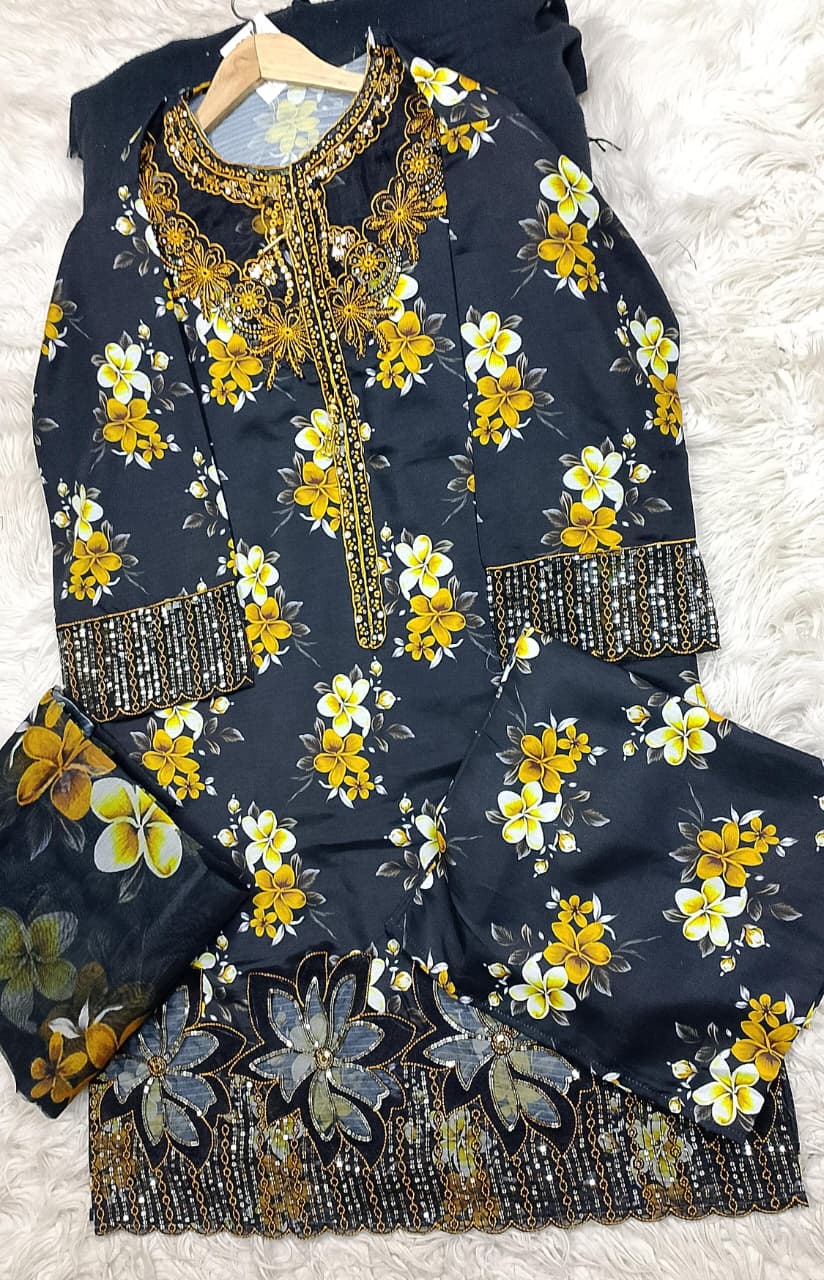 3 PIECE - EMBROIDERED LAWN SUIT