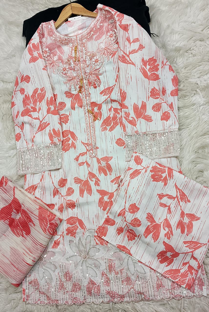 3 PIECE - EMBROIDERED LAWN SUIT