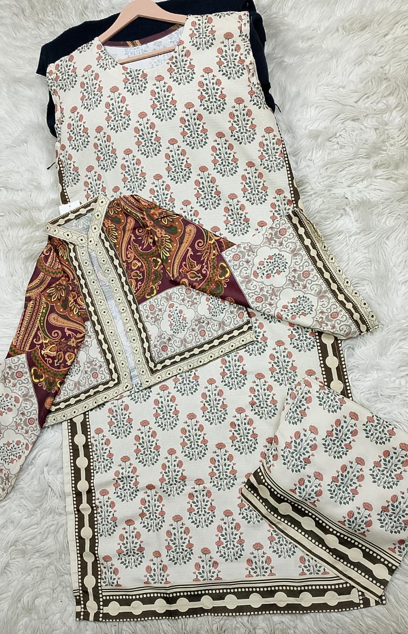 3 PIECE - EMBROIDERED LAWN SUIT