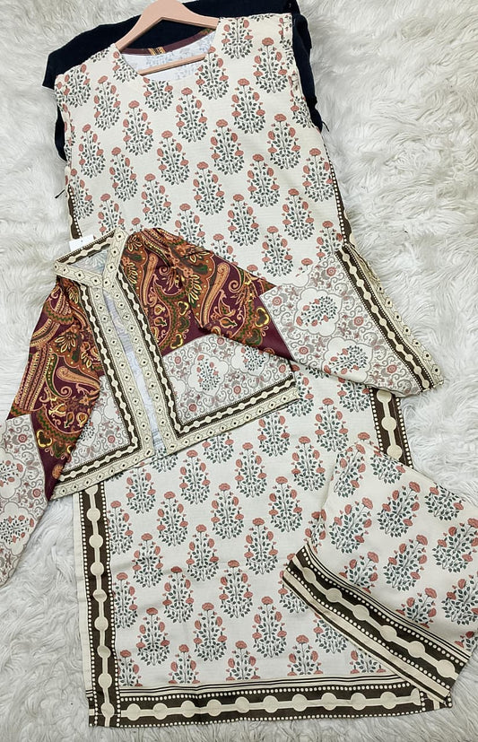 3 PIECE - EMBROIDERED LAWN SUIT