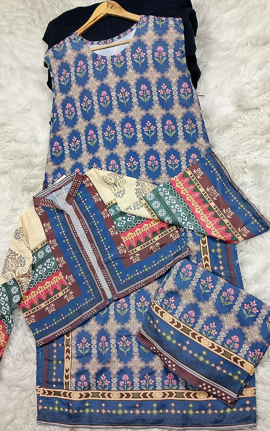 3 PIECE - EMBROIDERED LAWN SUIT