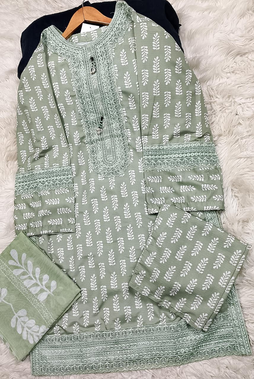 3 PIECE - EMBROIDERED LAWN SUIT