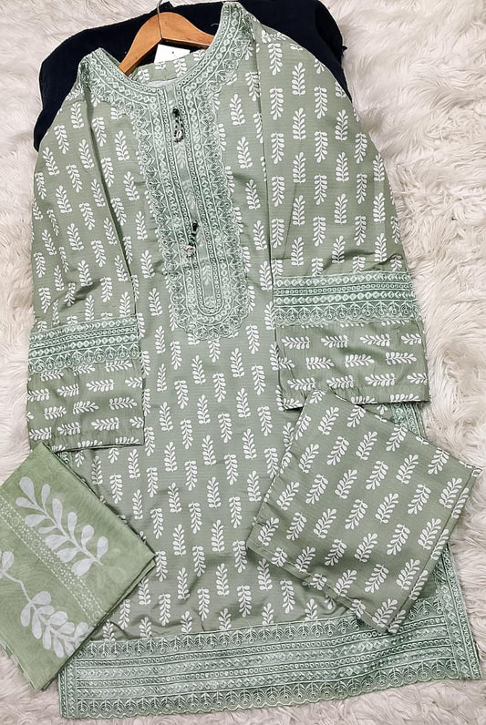 3 PIECE - EMBROIDERED LAWN SUIT