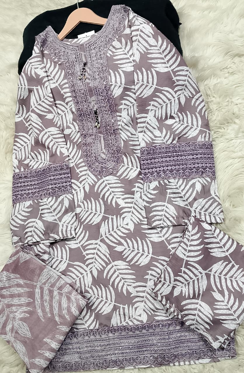 3 PIECE - EMBROIDERED LAWN SUIT