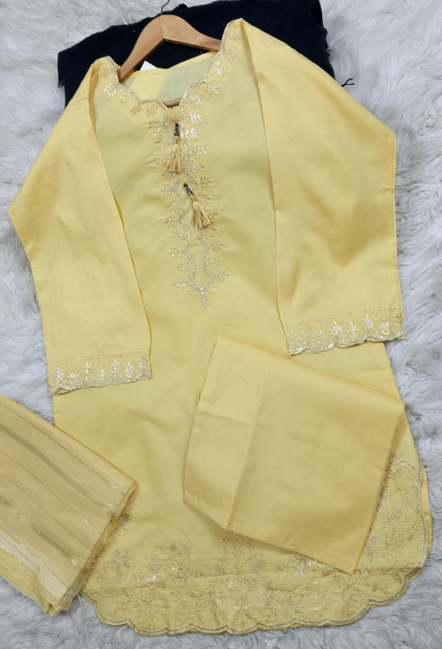 3 PIECE - EMBROIDERED LAWN SUIT