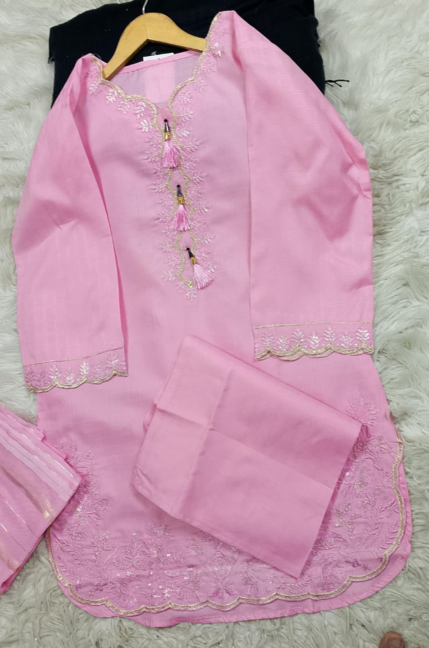 3 PIECE - EMBROIDERED LAWN SUIT